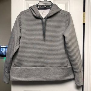 Grey ribbed knit NIKE hoodie